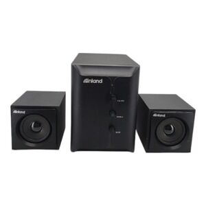 Inland 3 Piece 2.1 Channel Multimedia Speaker System - Black